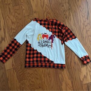 For Gand PL Plaid Halloween Sweatshirt Small S I Smell Children
